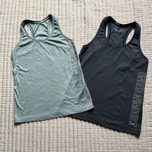 Under Armour Women's Tank Tops - Gray and Black